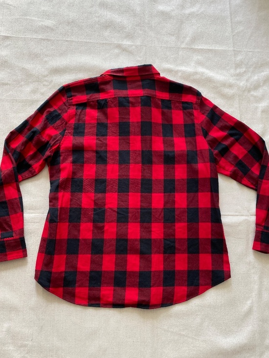 Lauren Ralph Lauren Buffalo Plaid Shirt With Bullion Patch Size PL - Picture 6 of 7